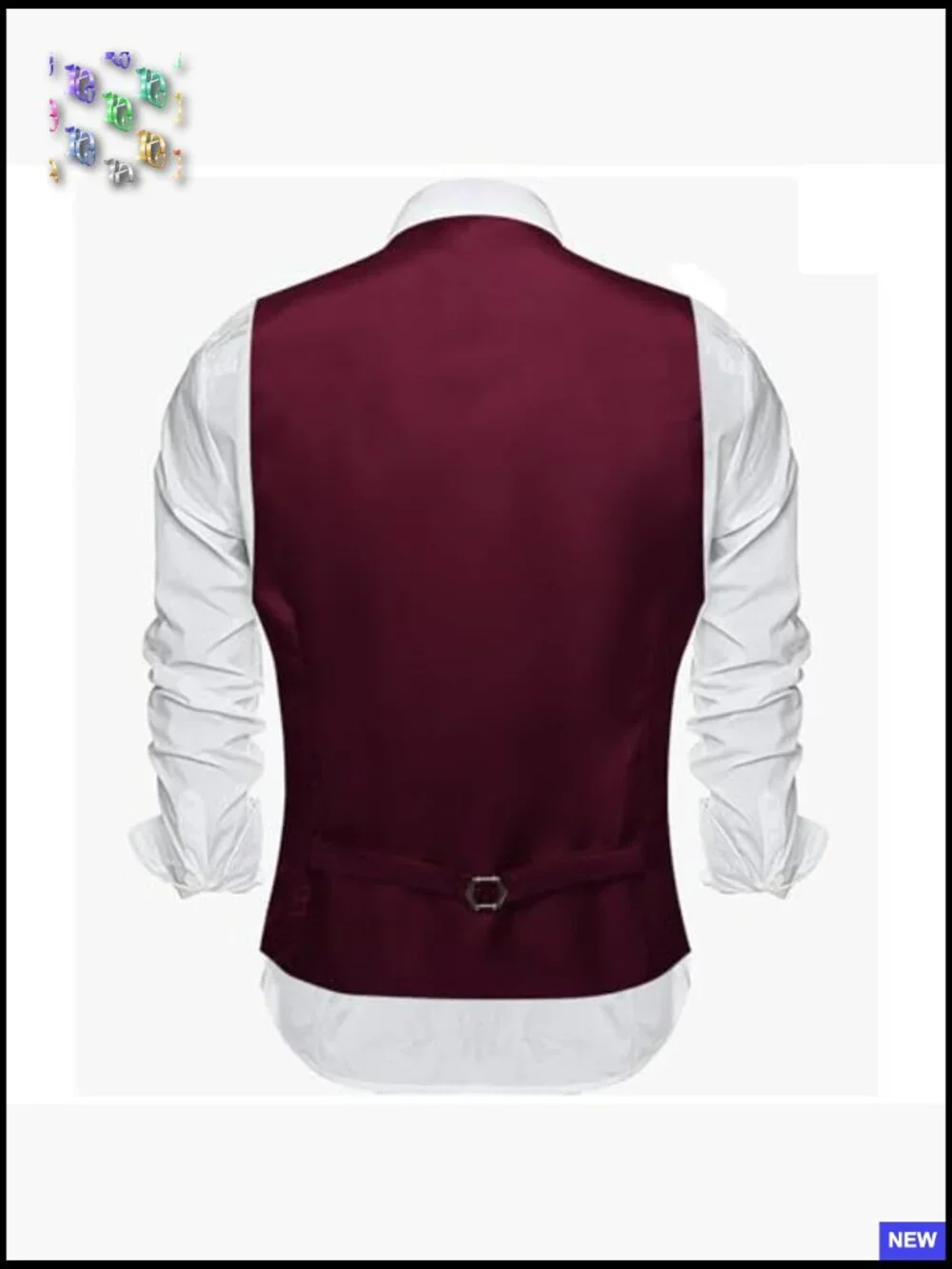 Men's Satin Vest Set Formal Business Wedding Tuxedo Accessories 5PCS